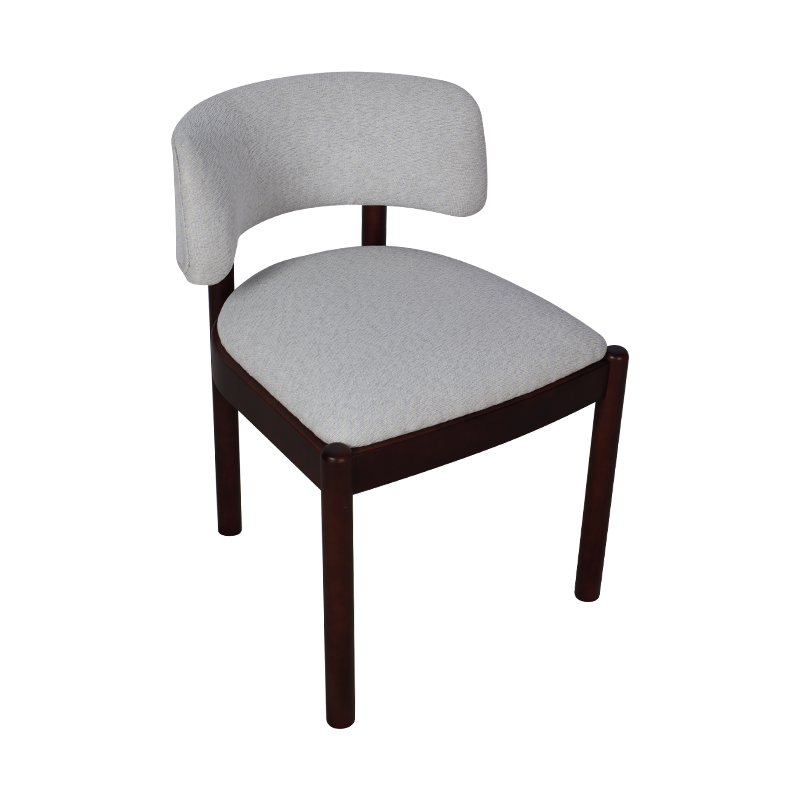 Sponge cushion armless solid wood dining chair