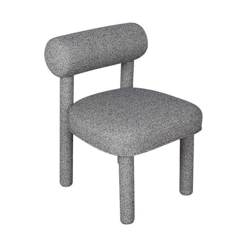 Simple overall soft-padded dining chair